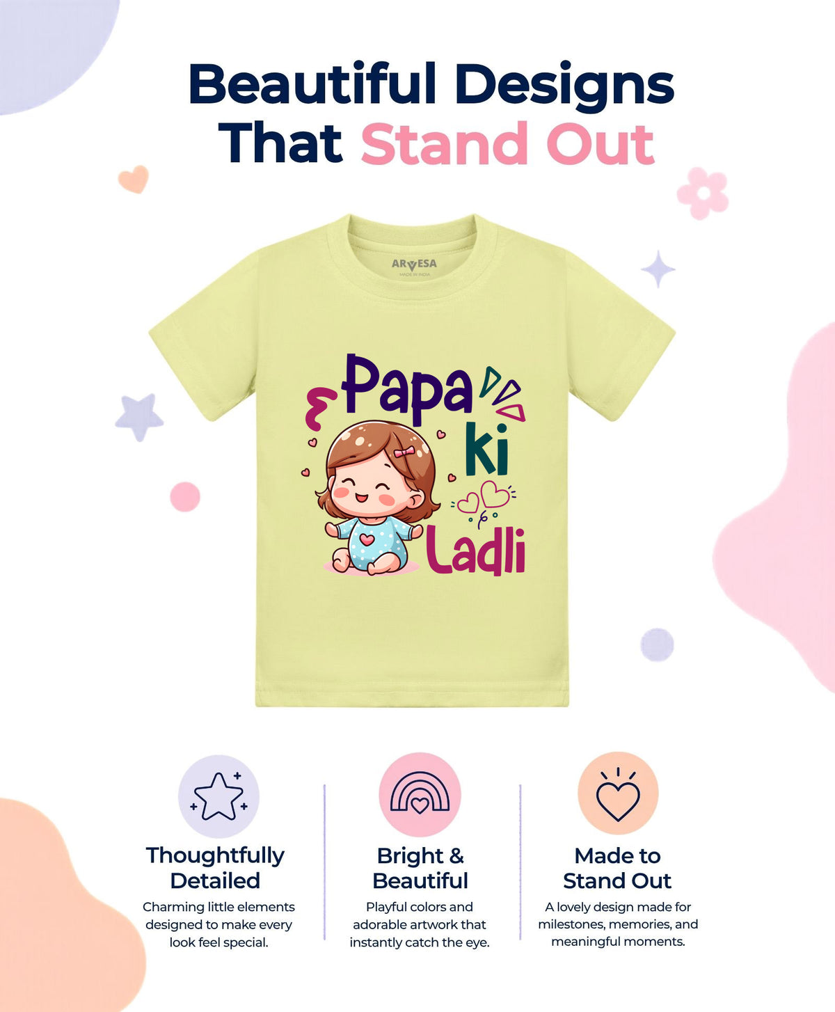 No | Papa Ki Ladli Dad - T-shirt