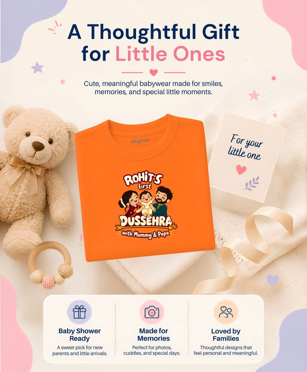Yes | My First Dussehra with Mummy & Papa - T-shirt