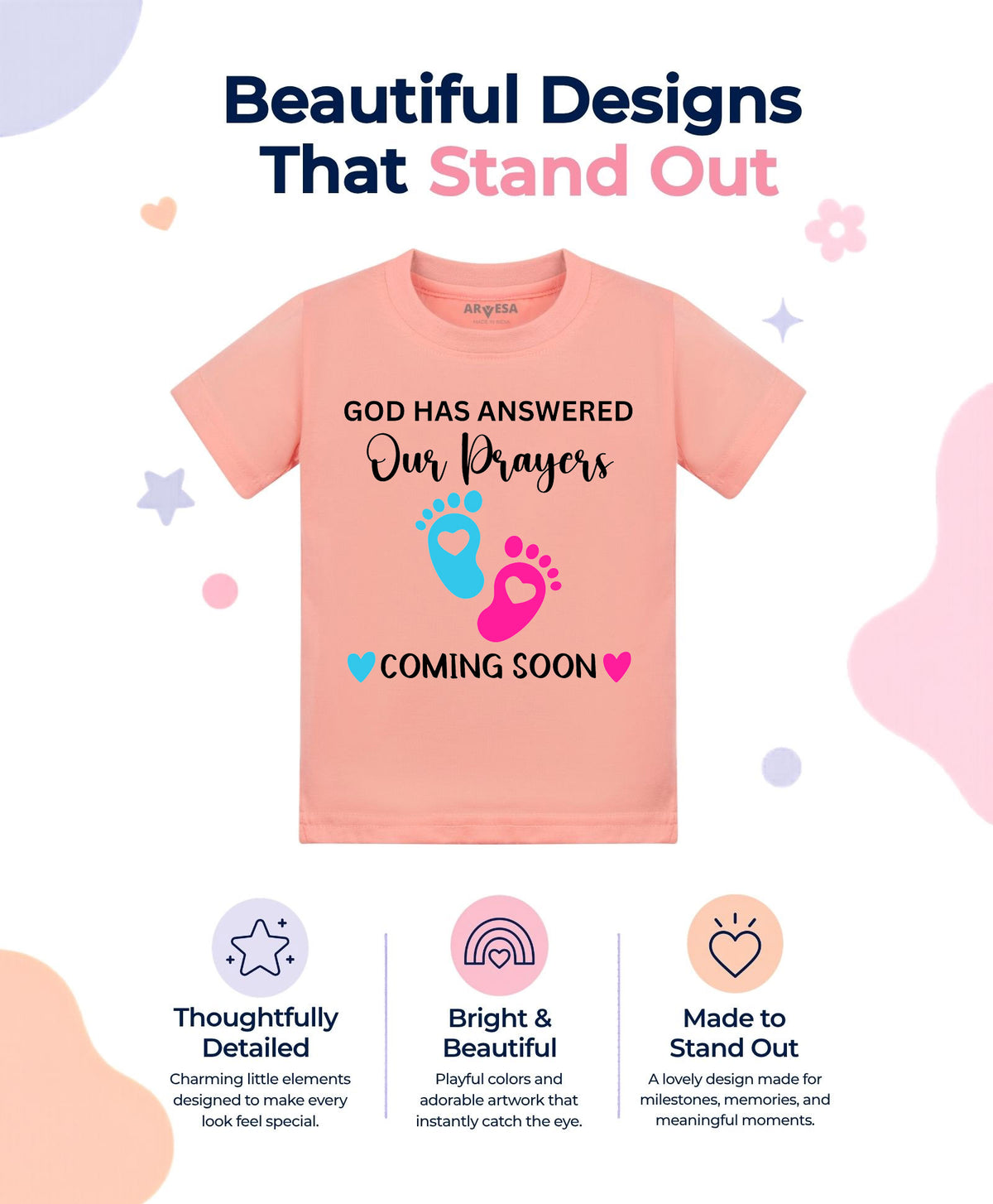 God Has Answered Our Prayer Coming Soon Pregnancy - T-shirt