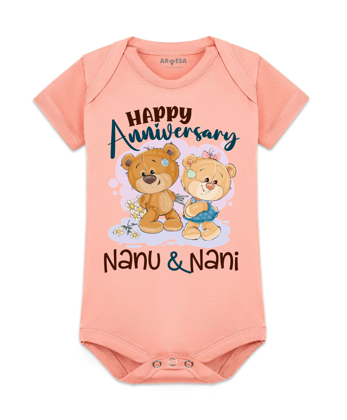 No | Happy Anniversay Nanu & Nani Family Anniversary - Romper
