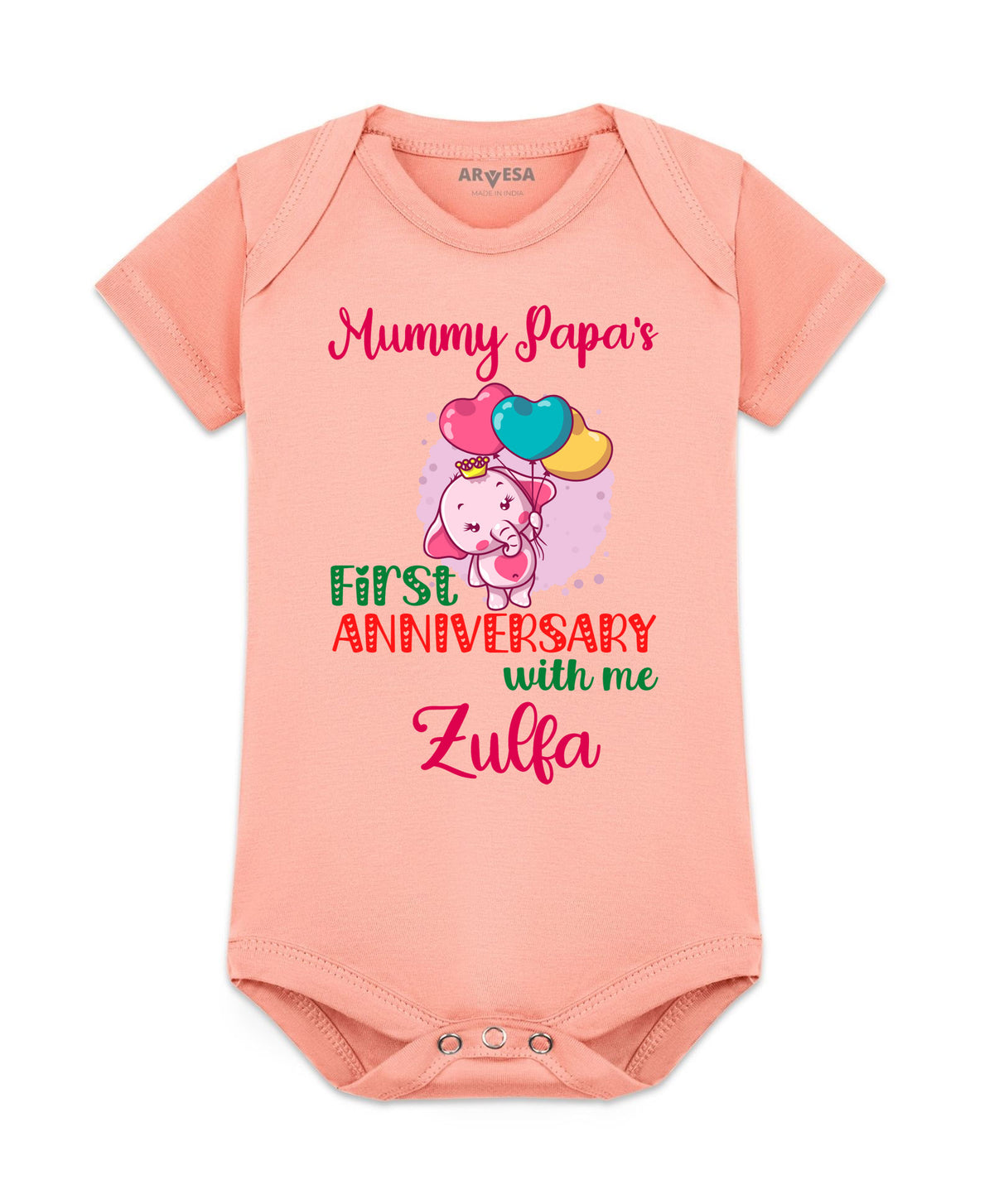 Yes | Mummy Papa First Anniversary With Me Mom Dad Anniversary - Romper