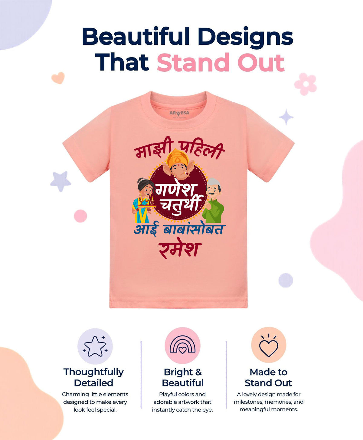 Yes | My First Ganesh Chaturthi - T-shirt