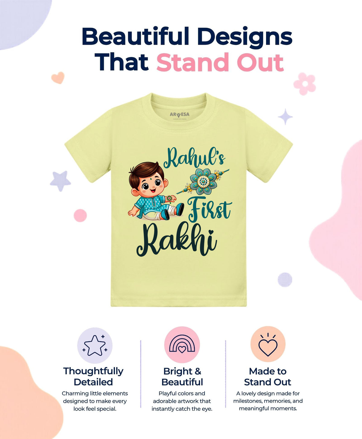 Yes | My First Rakhi - T-shirt