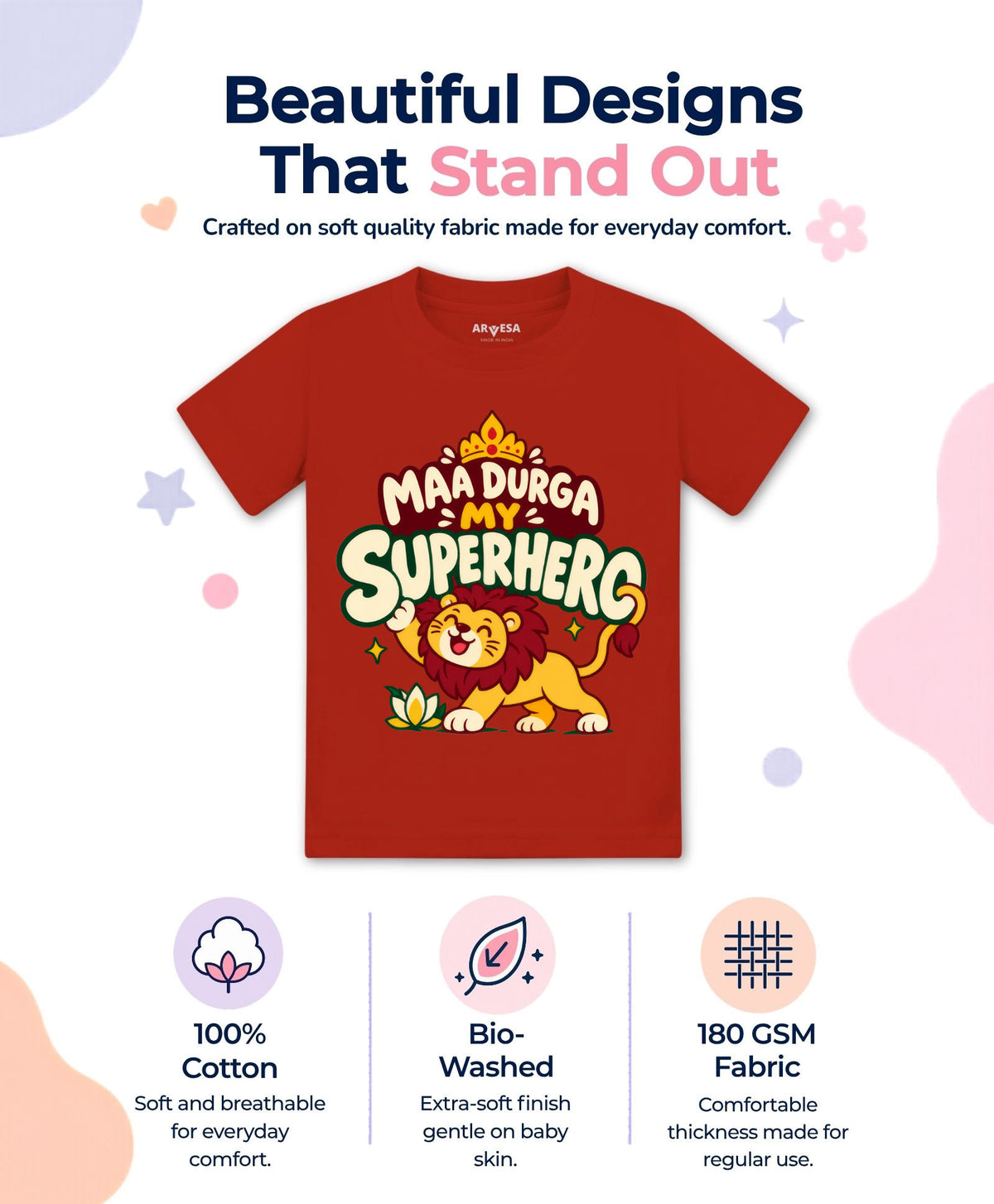 Maa Durga My Superhero Durga Puja - T-shirt