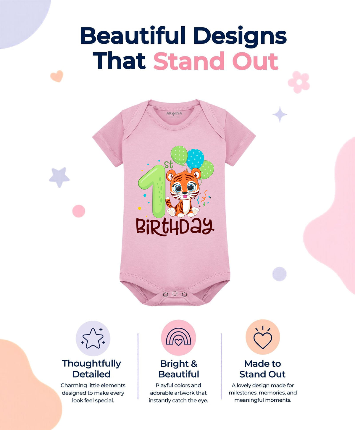 No | One Year Birthday - Romper