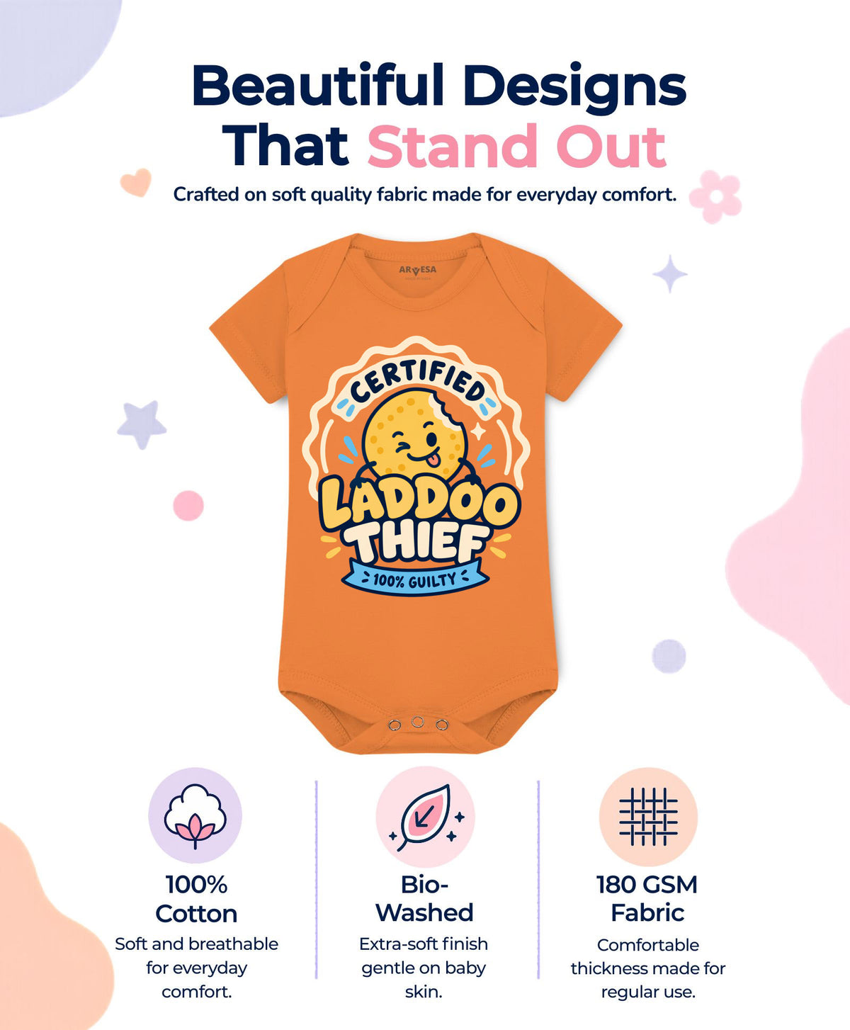 Certified Laddoo Thief 100% Guilty Diwali - Romper