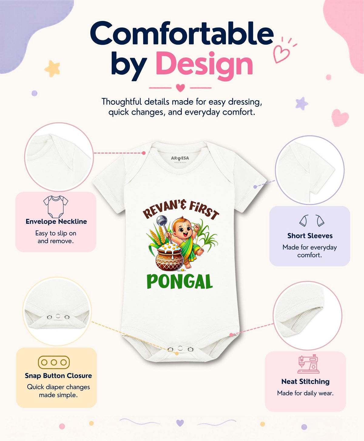 Yes | My First Pongal - Romper