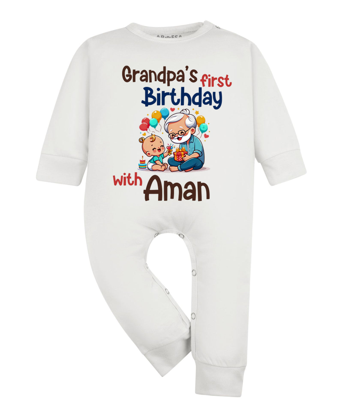 Yes | Grandpa's First Firthday With Me Family Birthday - Jumpsuit