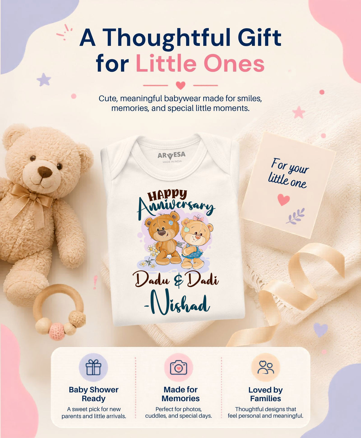 Yes | Happy Anniversay Dadu & Dadi Family Anniversary - Romper