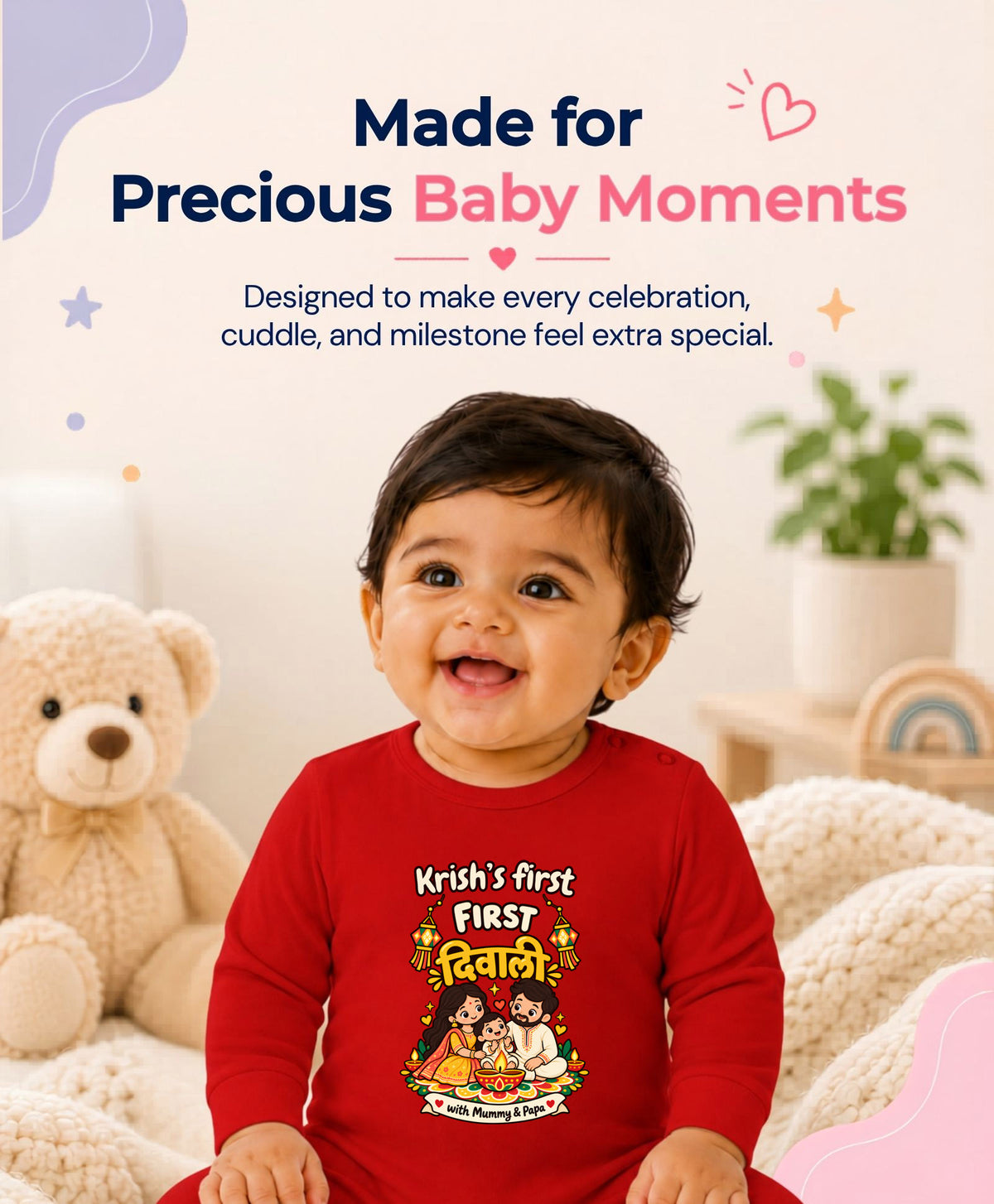 Yes | My First Diwali With Mummy & Papa - Jumpsuit