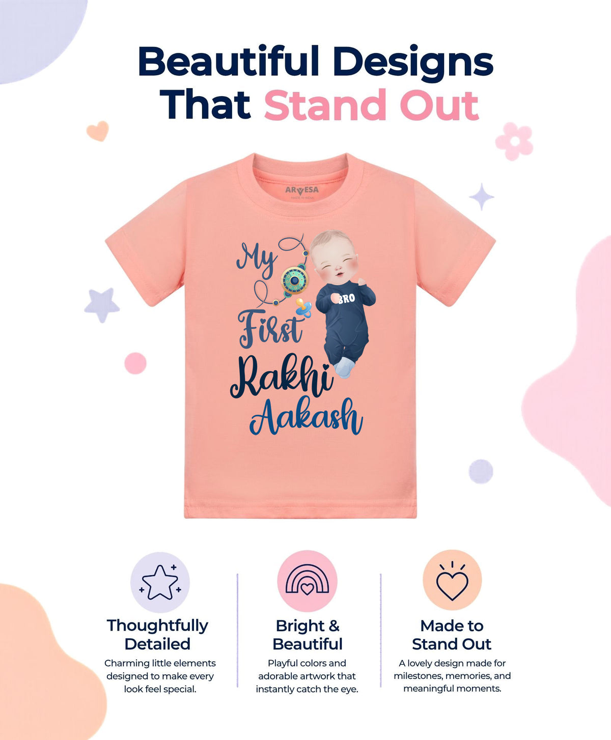 Yes | My First Rakhi - T-shirt