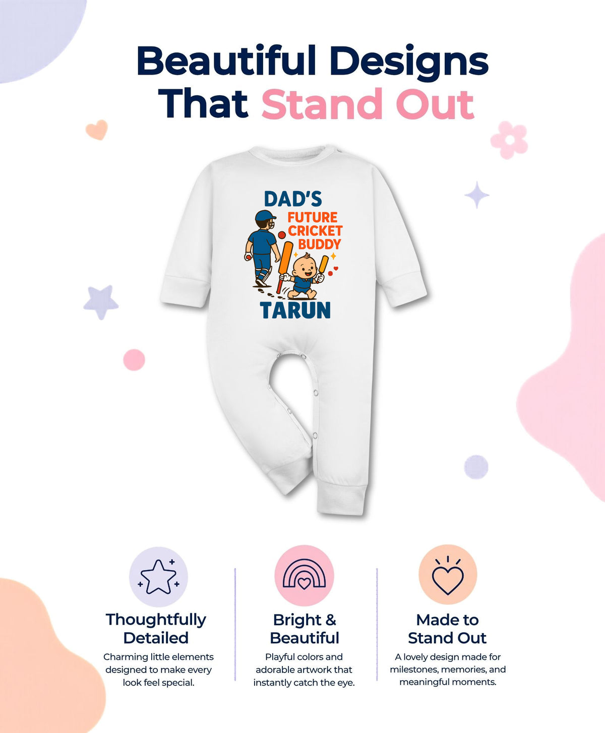 Yes | Dad's Future Cricket Buddy - Jumpsuit