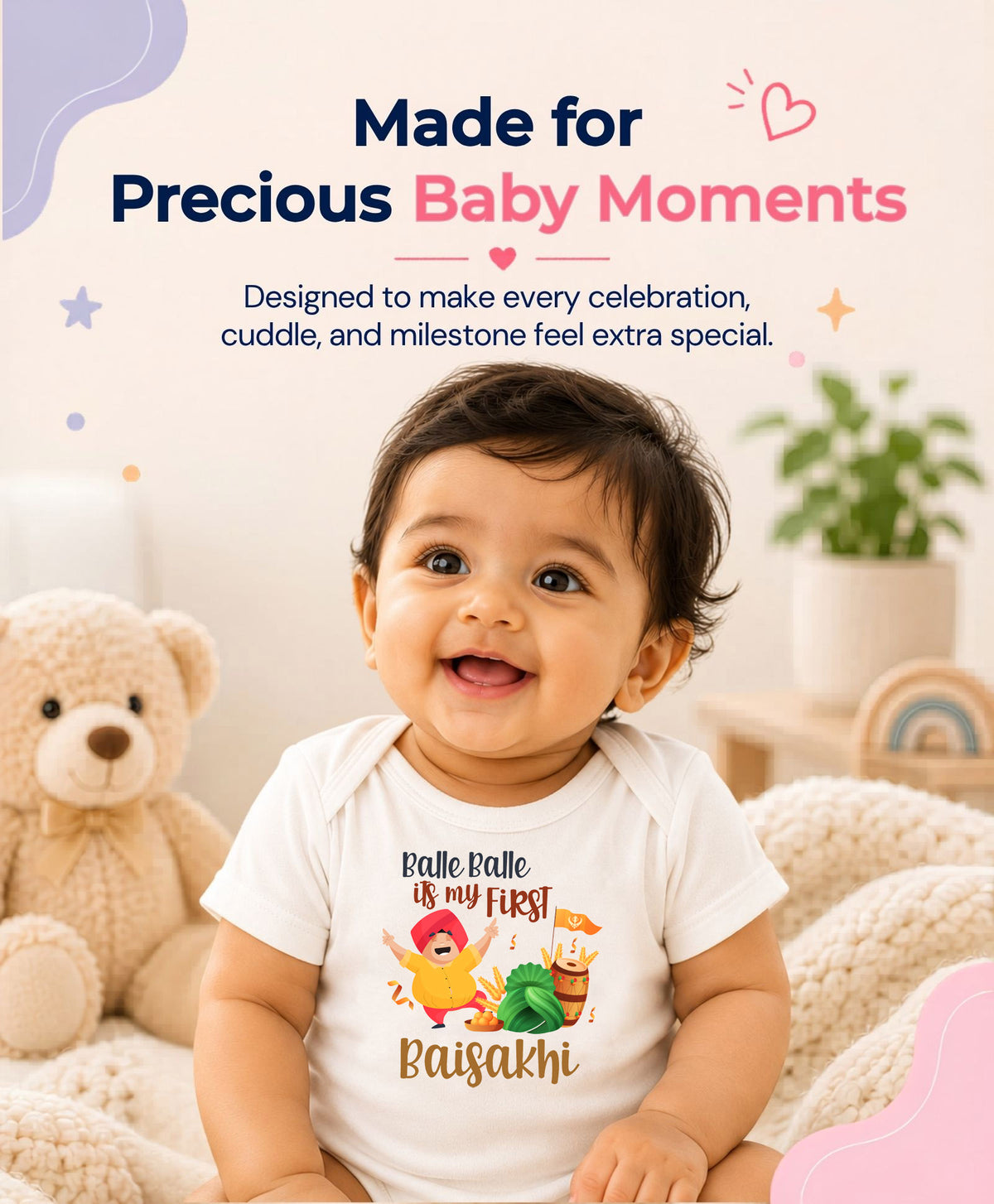 No | Happy Baisakhi - Romper