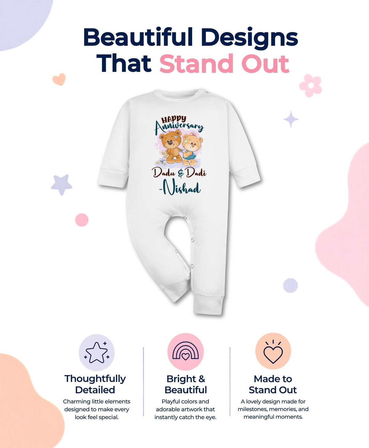 Yes | Happy Anniversay Dadu & Dadi Family Anniversary - Jumpsuit