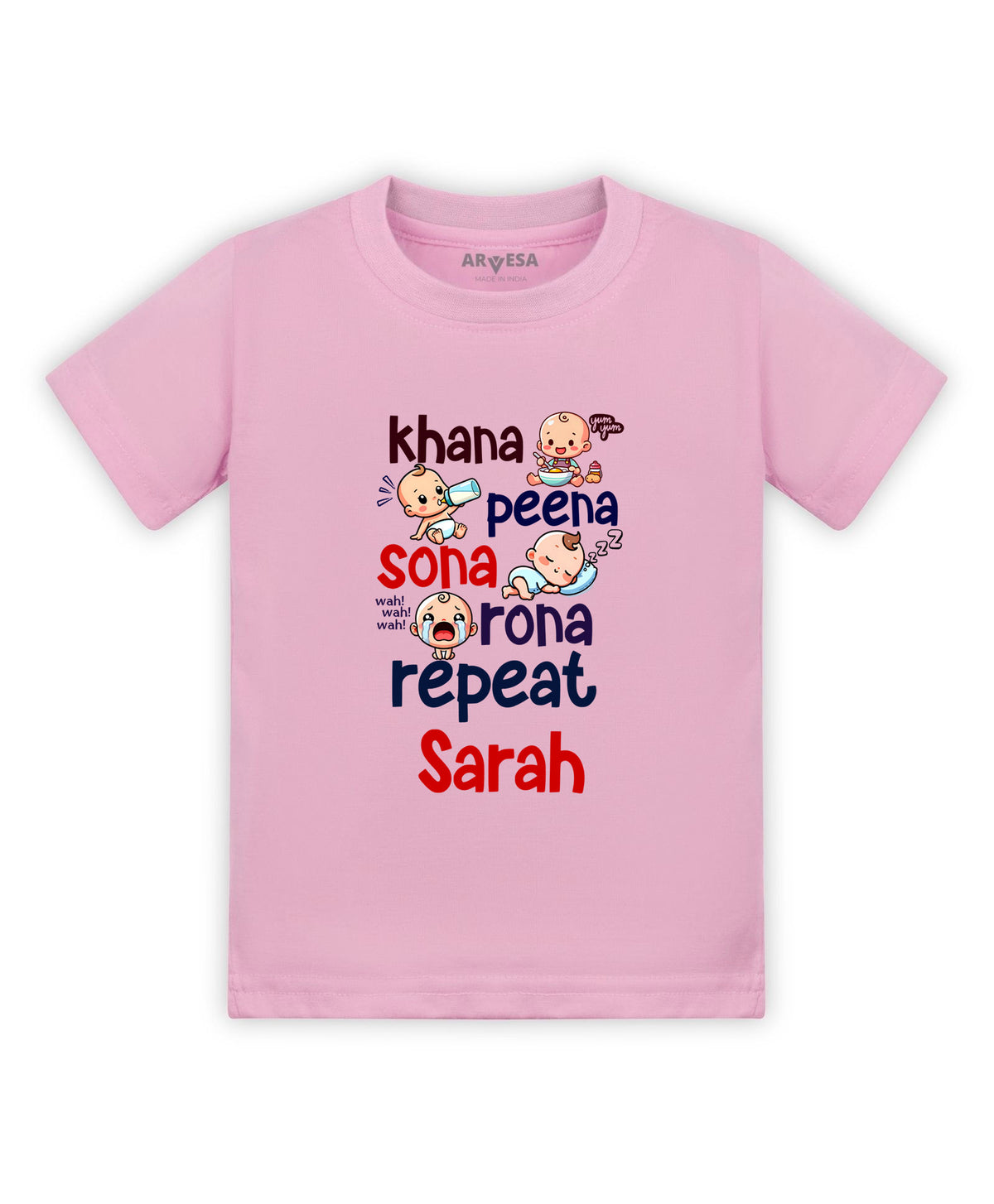 Yes | Khana Peena Sona Repeat Quirky - T-shirt
