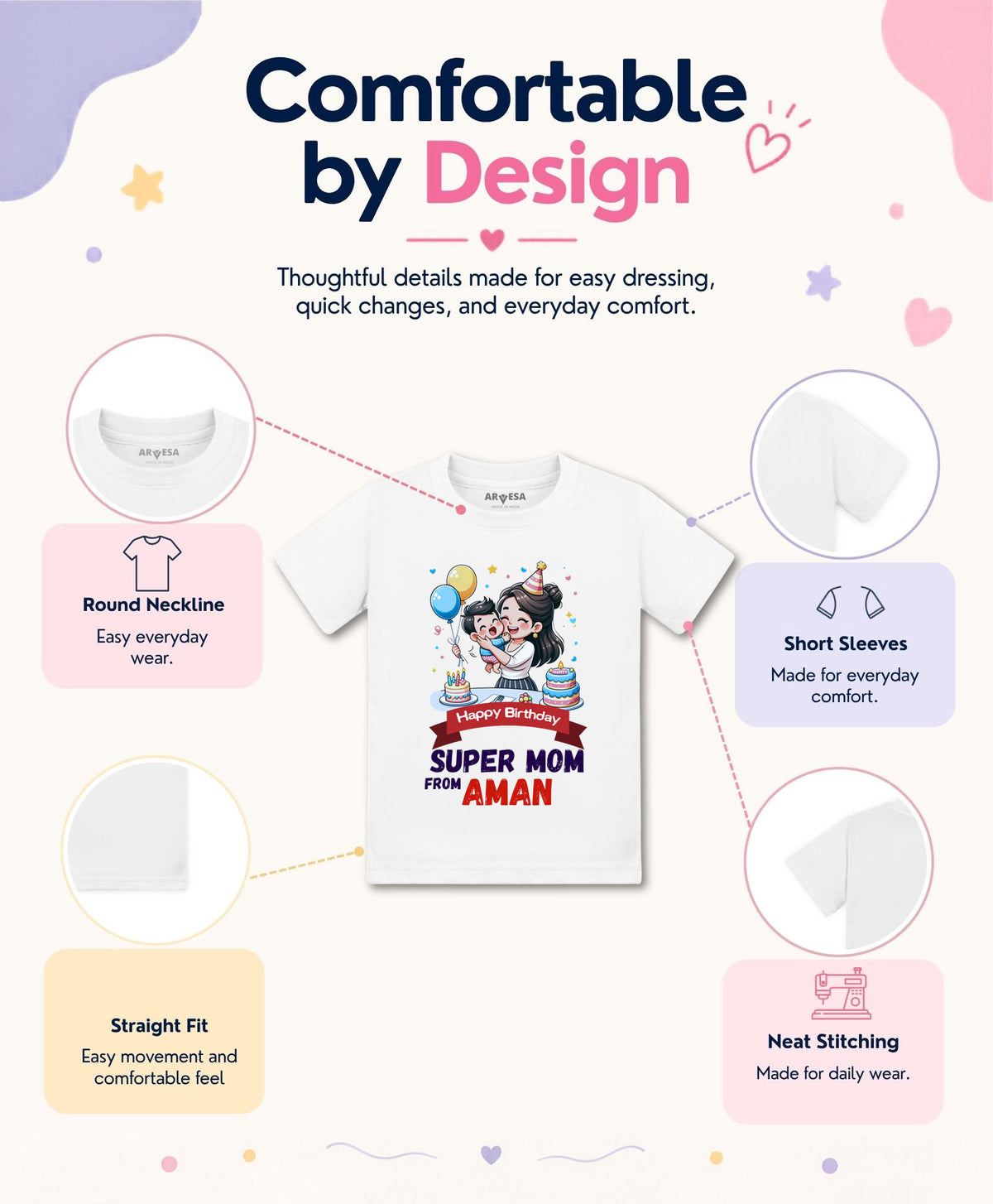 Yes | Happy Birthday Super Mom Mom Birthday - T-shirt