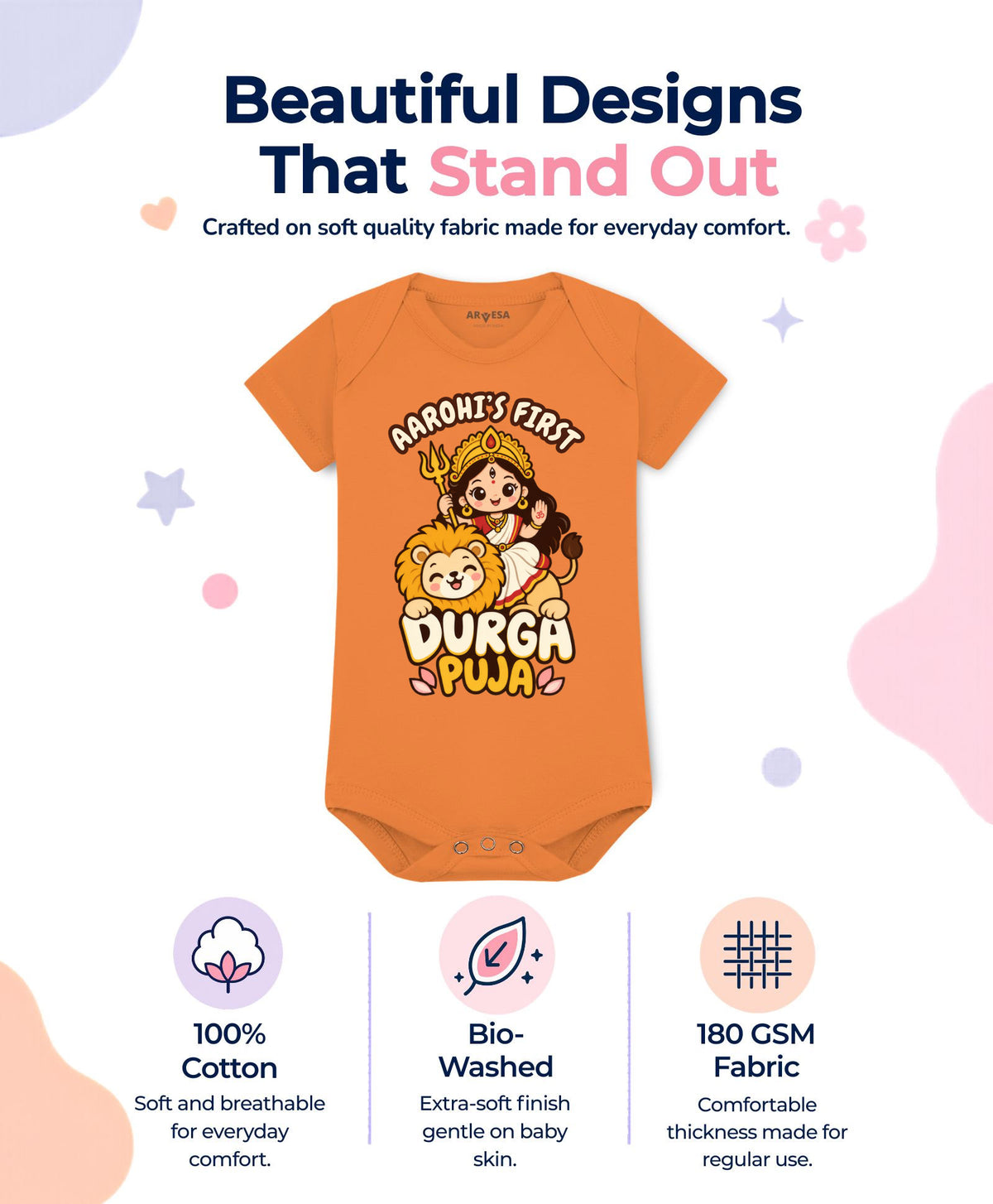 Yes | My First Durga Puja - Romper