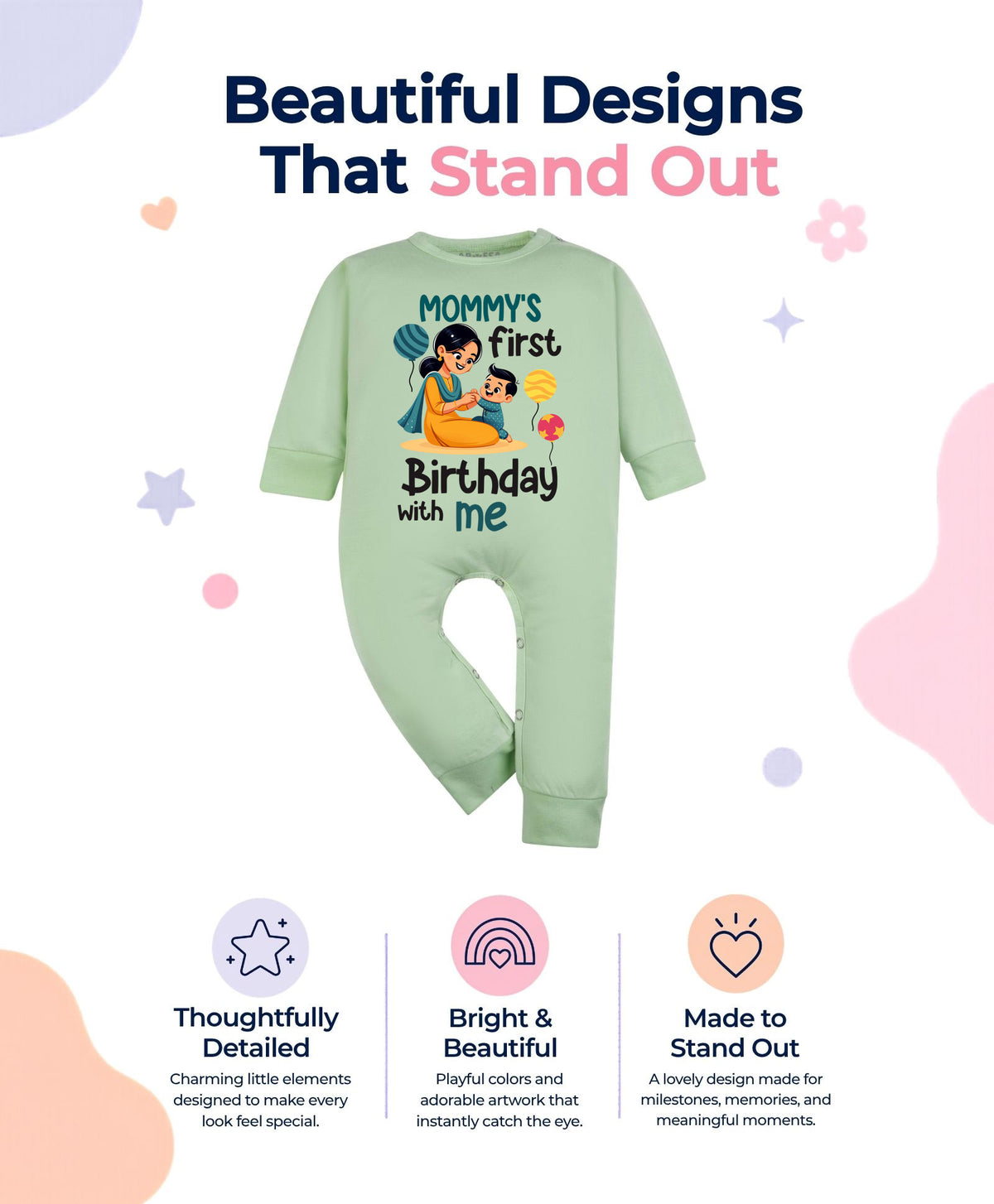 No | Mommy First Birthday With Me Mom Birthday - Jumpsuit