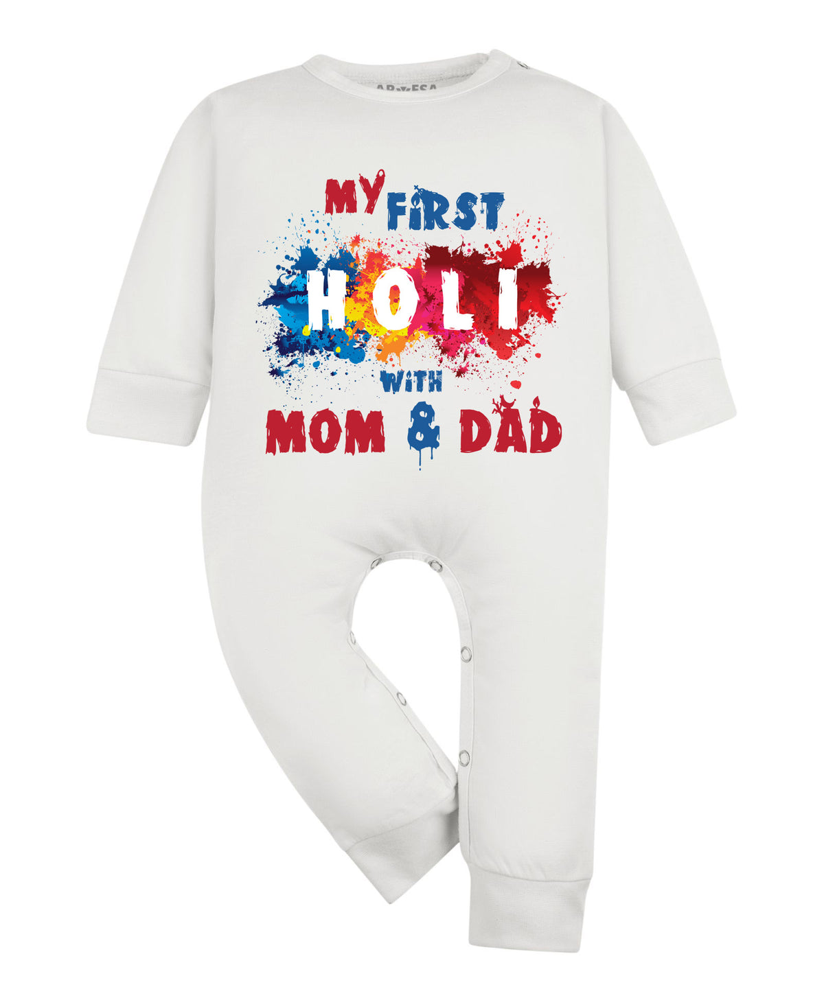 No | My First Holi with Mom & Dad - Jumpsuit
