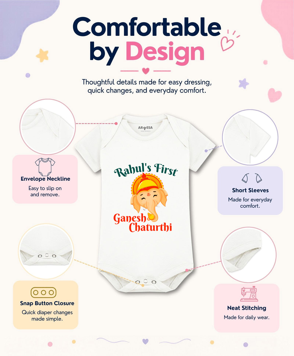 Yes | My First Ganesh Chaturthi - Romper