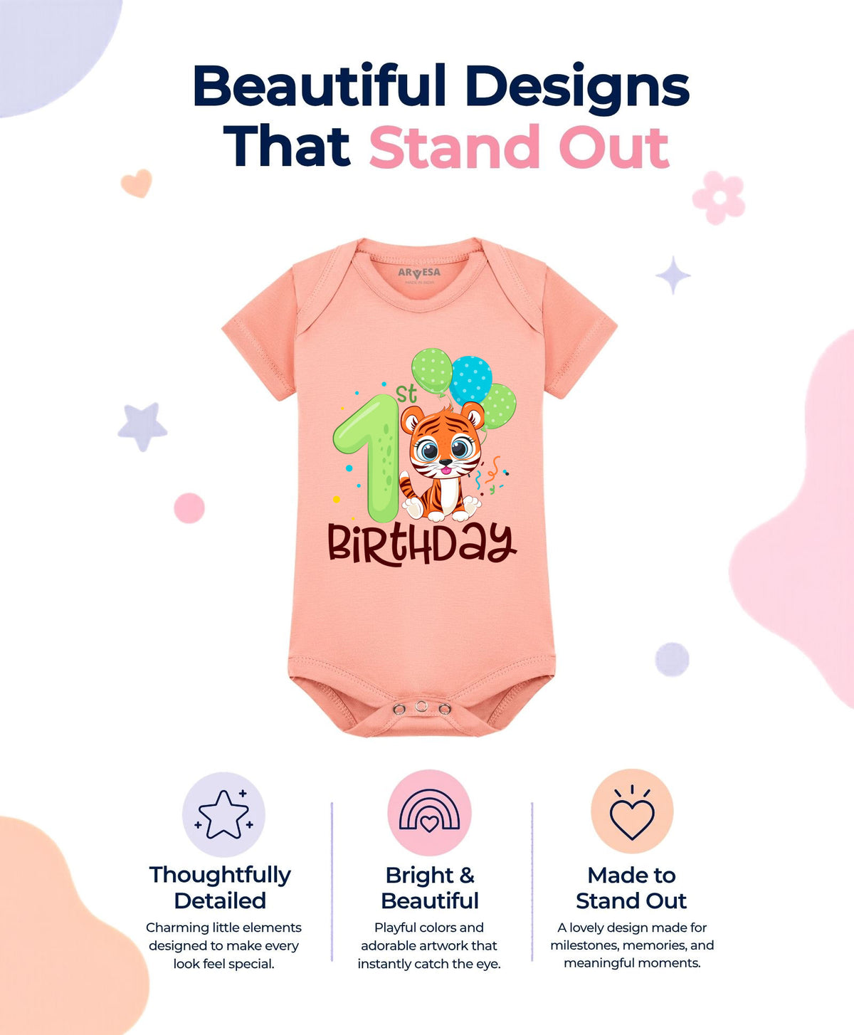 No | One Year Birthday - Romper