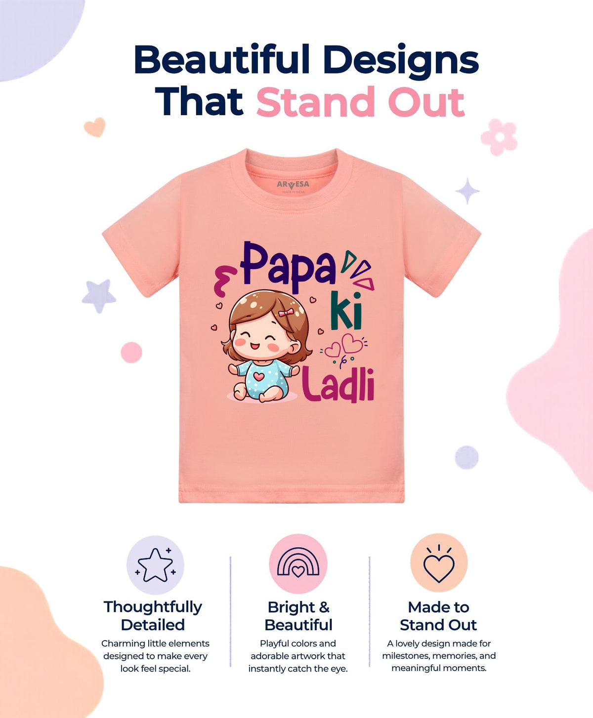 No | Papa Ki Ladli Dad - T-shirt