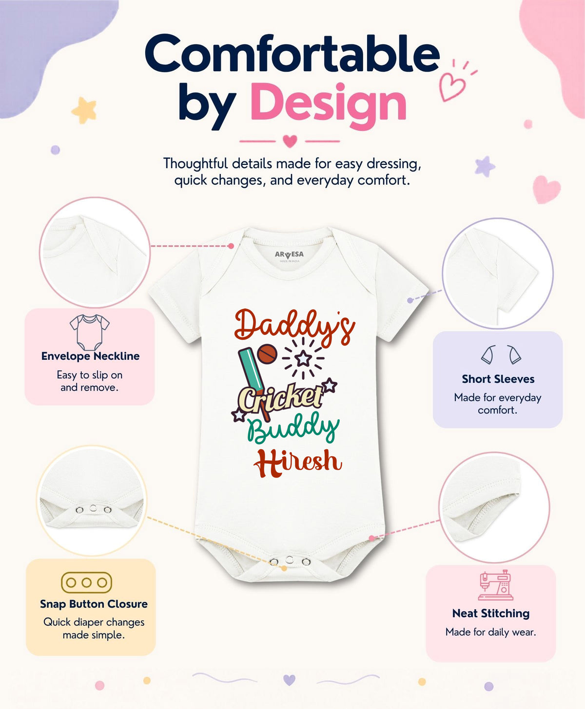 Yes | Daddy Cricket Buddy - Romper