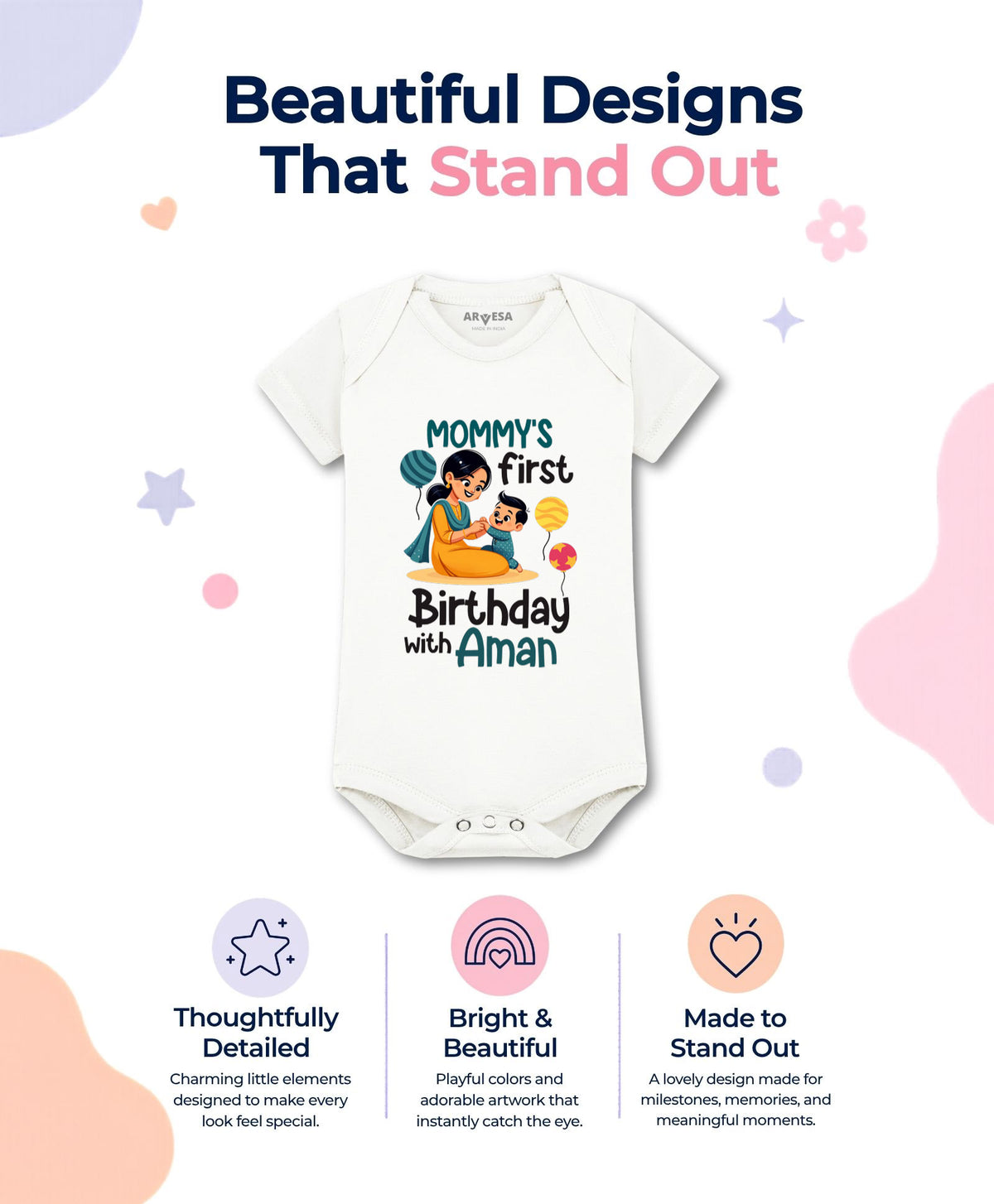 Yes | Mommy First Birthday With Me Mom Birthday - Romper