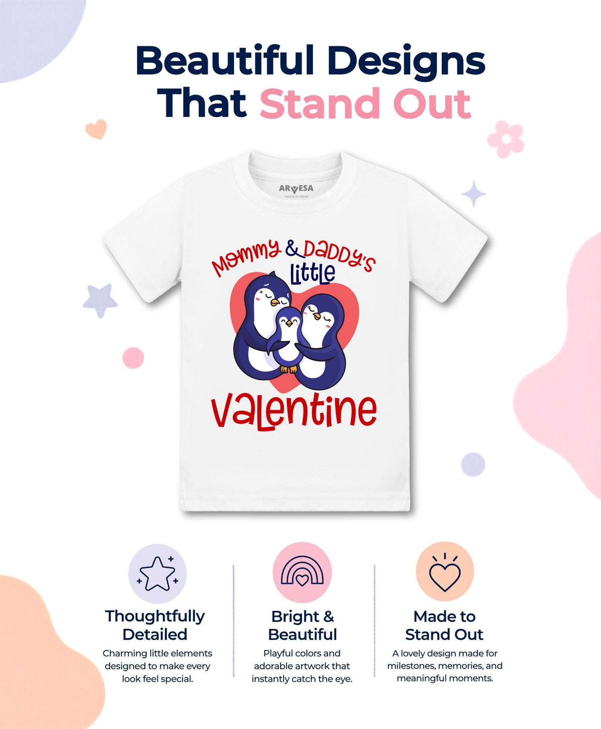 No | Mommy And Daddy Little Valentine - T-shirt