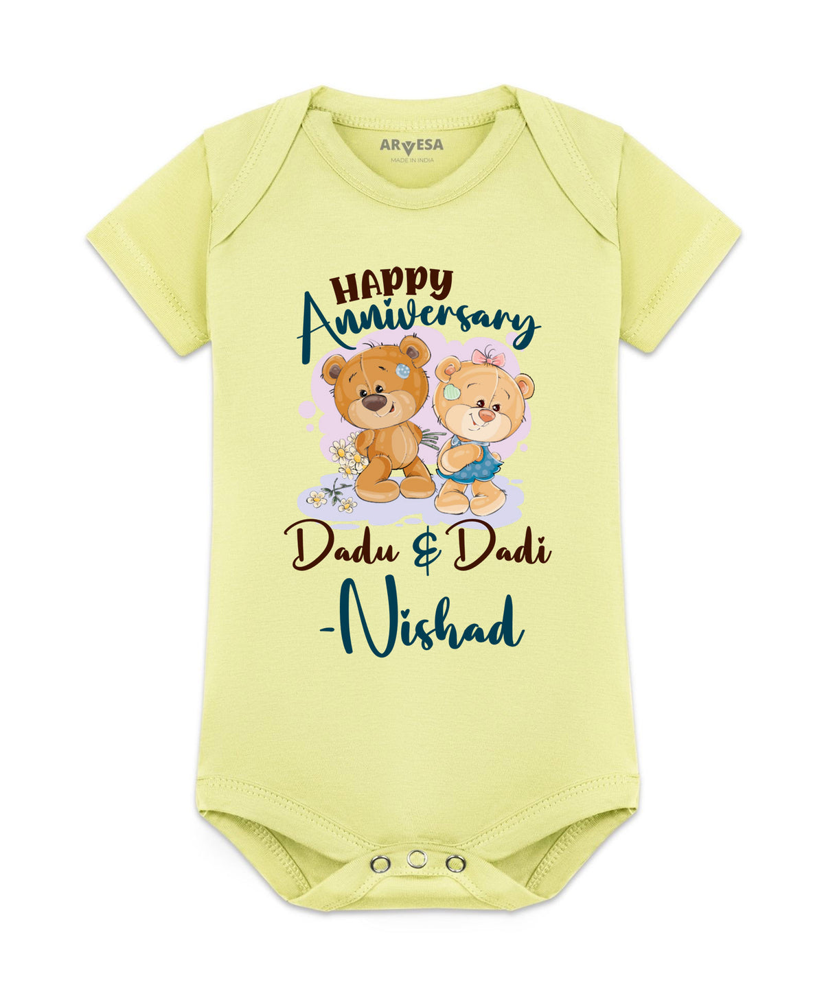 Yes | Happy Anniversay Dadu & Dadi Family Anniversary - Romper