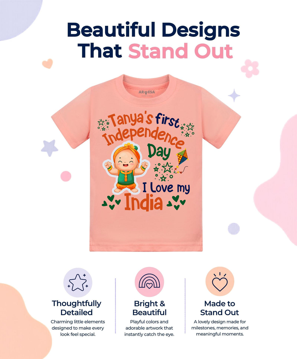 Yes | My First Independence Day - T-shirt
