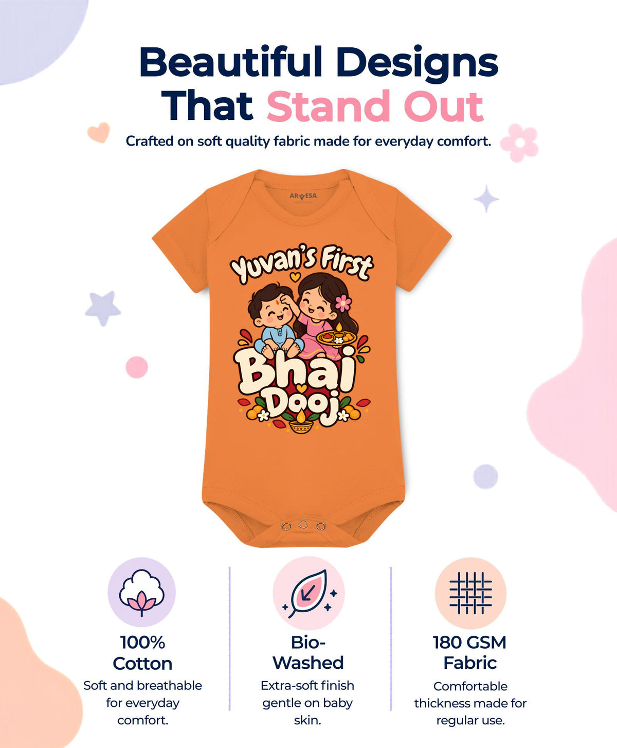 Yes | My First Bhaidooj Diwali - Romper
