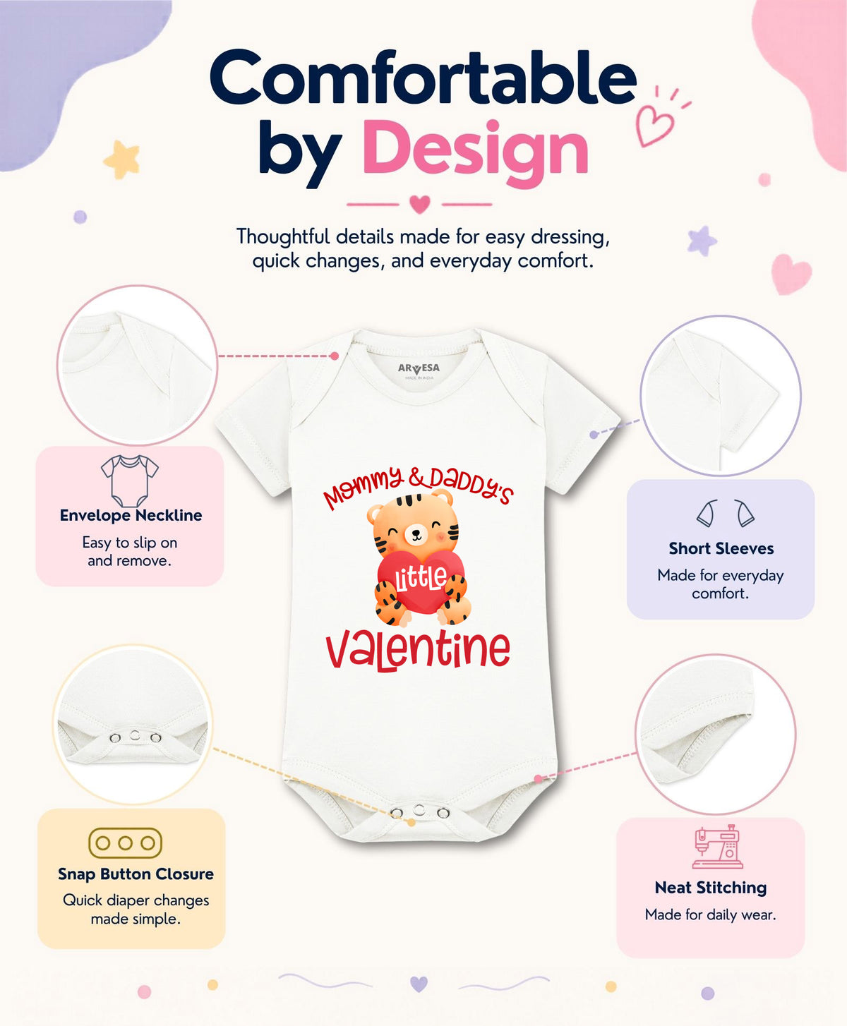 No | Mommy And Daddy Valentine - Romper