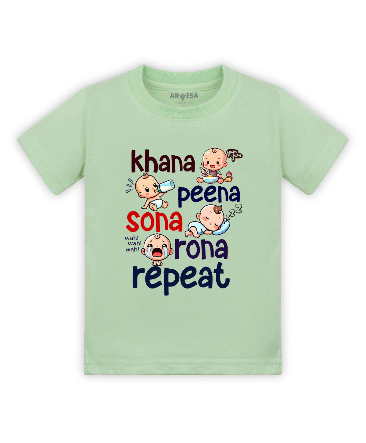 No | Khana Peena Sona Repeat Quirky - T-shirt