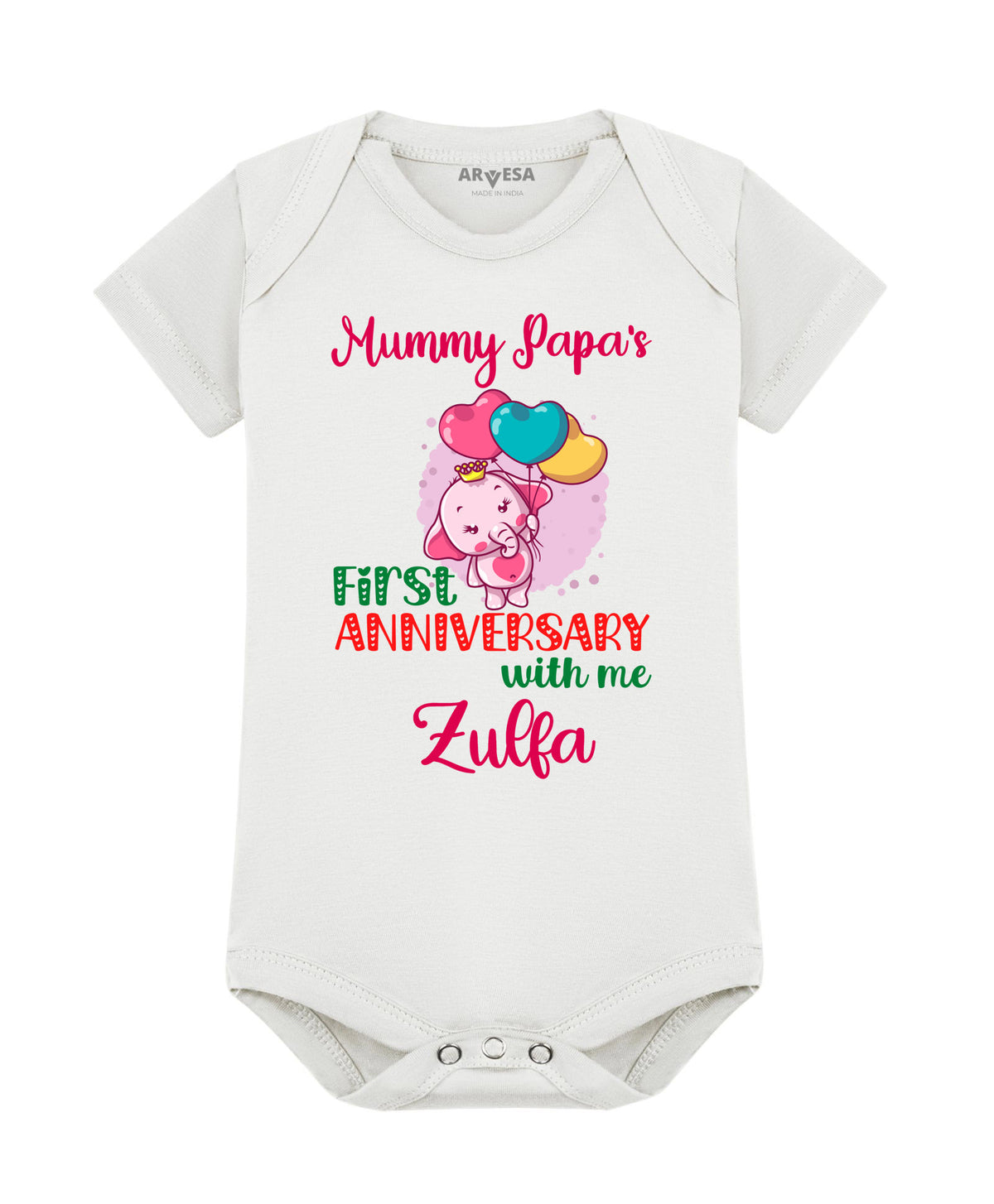 Yes | Mummy Papa First Anniversary With Me Mom Dad Anniversary - Romper