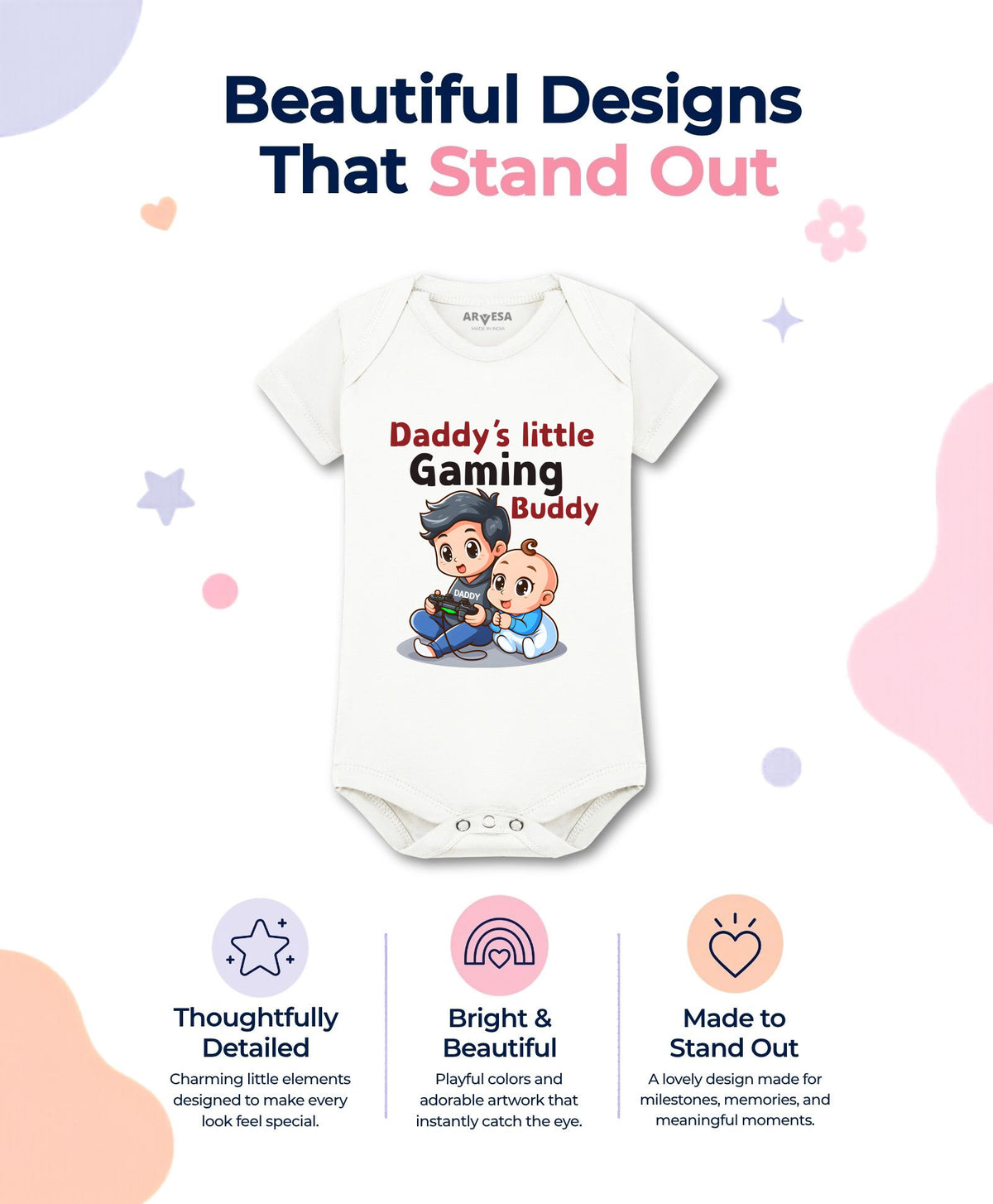 No | Daddy Little Gaming Buddy - Romper