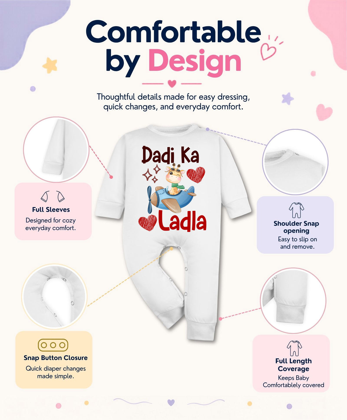 No | Dadi Ka Ladla Dada Dadi - Jumpsuit