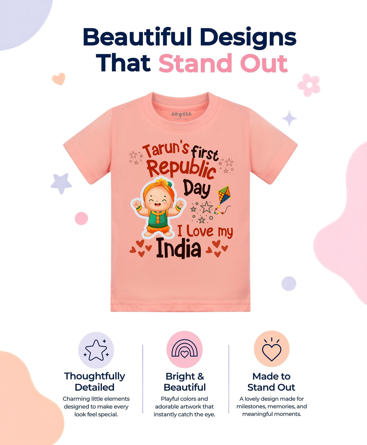 Yes | My First Republic Day - T-shirt