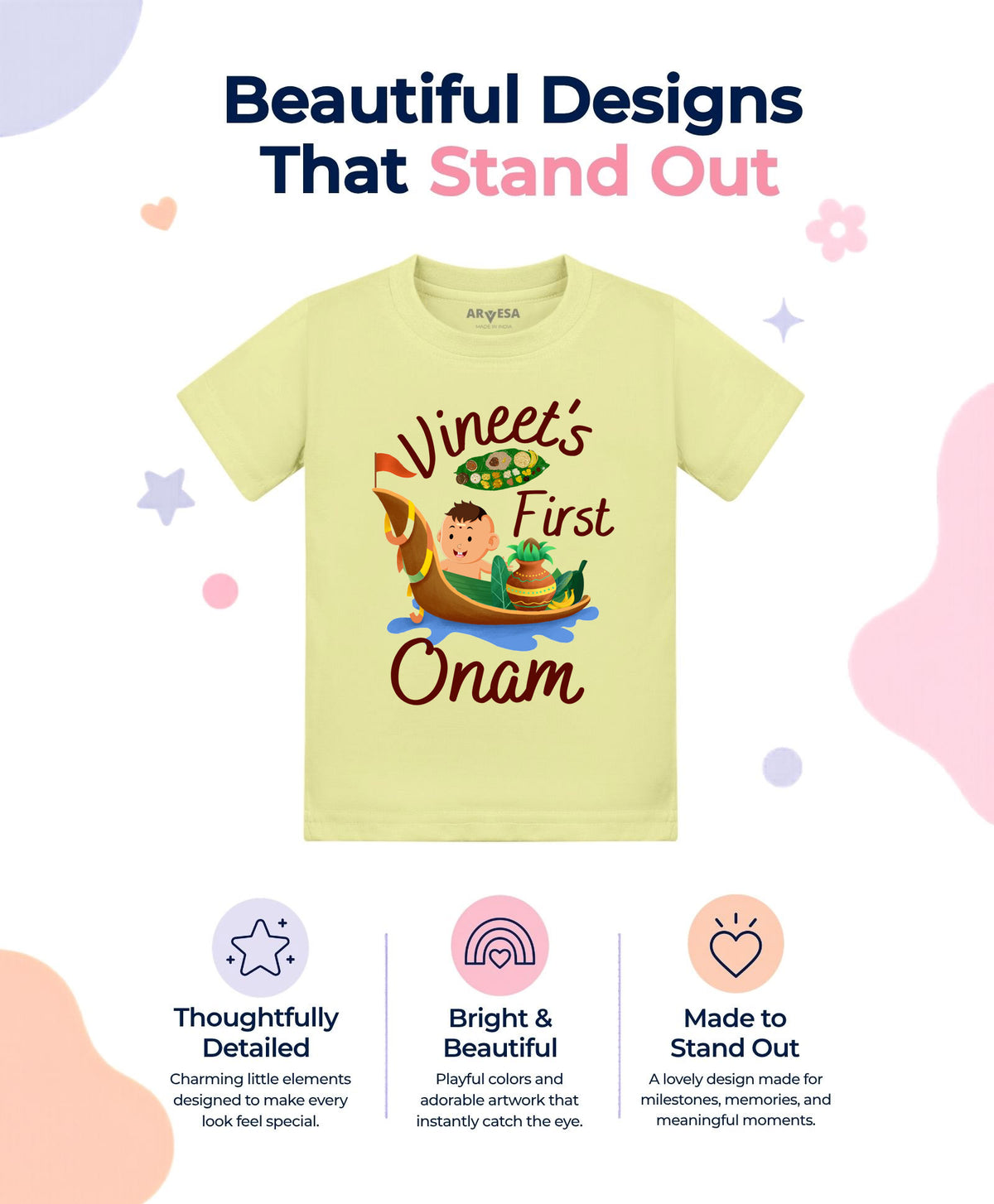 Yes | My First Onam - T-shirt