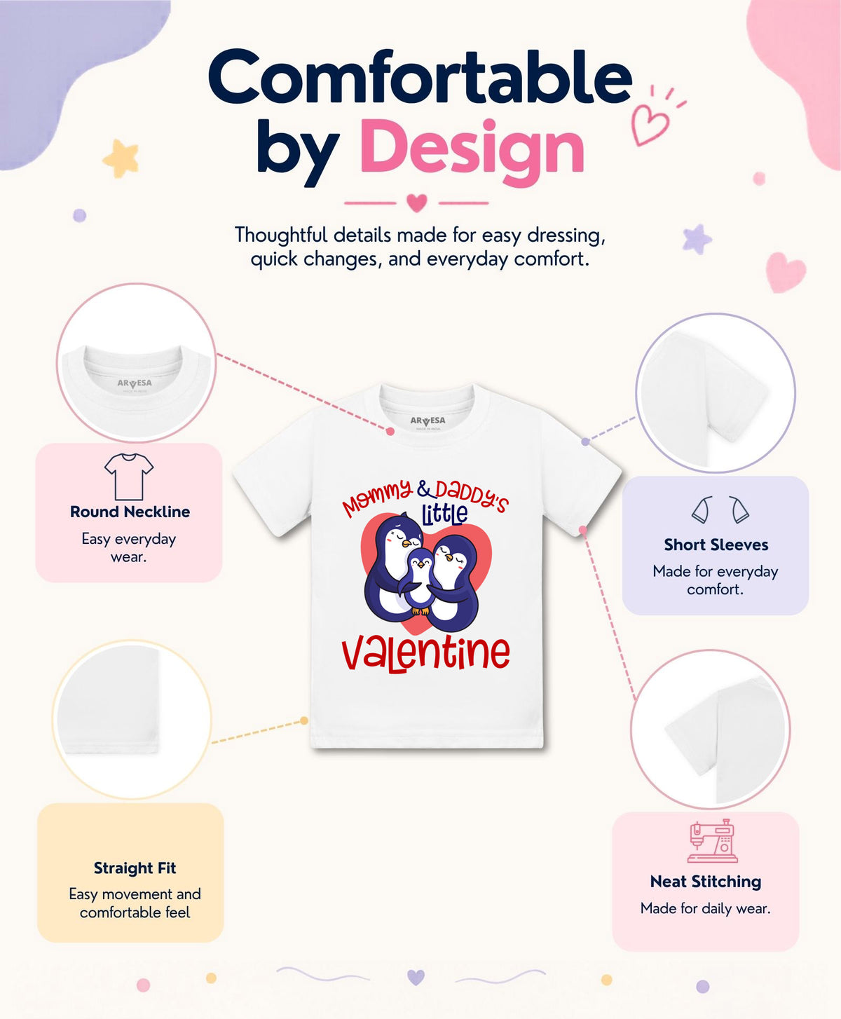 No | Mommy And Daddy Little Valentine - T-shirt