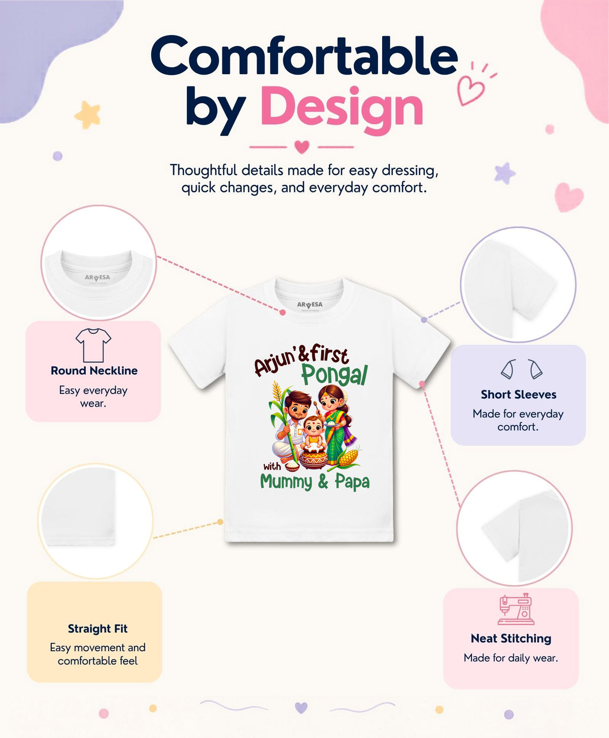 Yes | My First Pongal - T-shirt