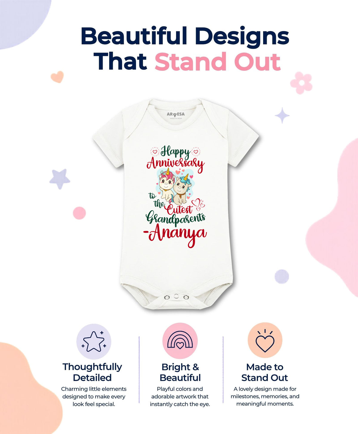 Yes | Happy Anniversay GrandParents Family Anniversary - Romper