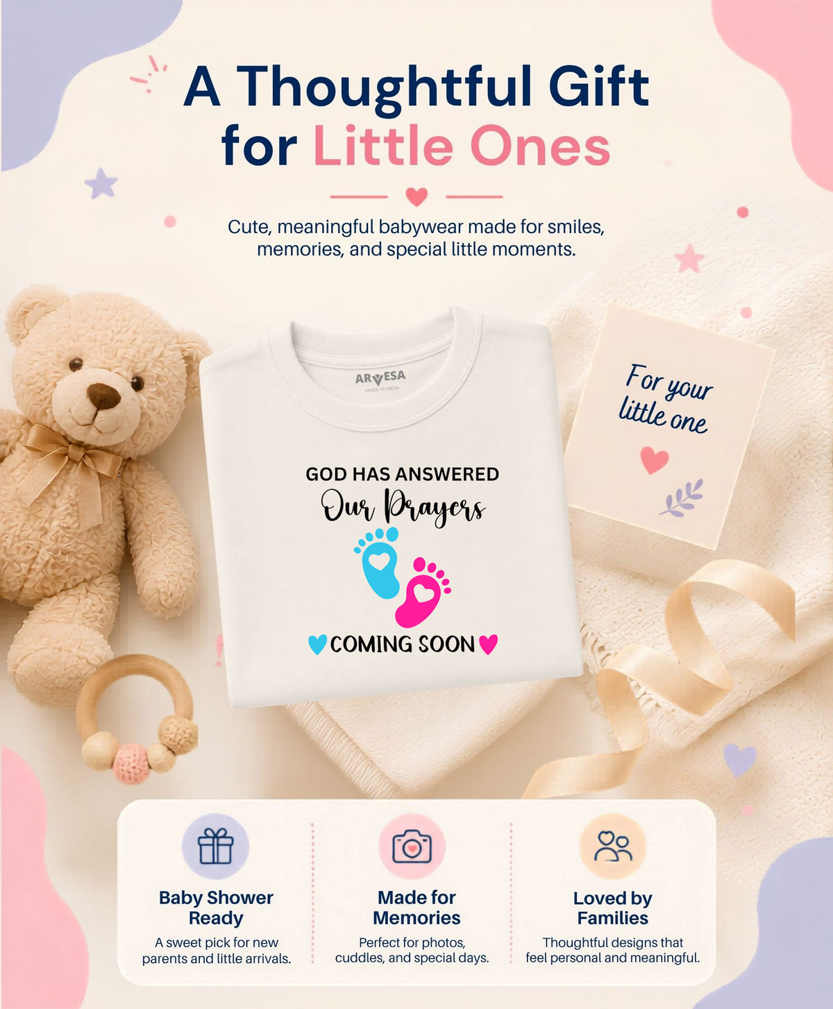 God Has Answered Our Prayer Coming Soon Pregnancy - T-shirt