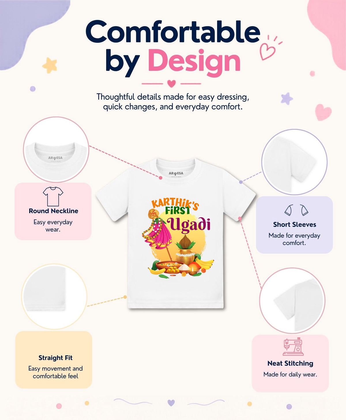 Yes | My First Ugadi - T-shirt