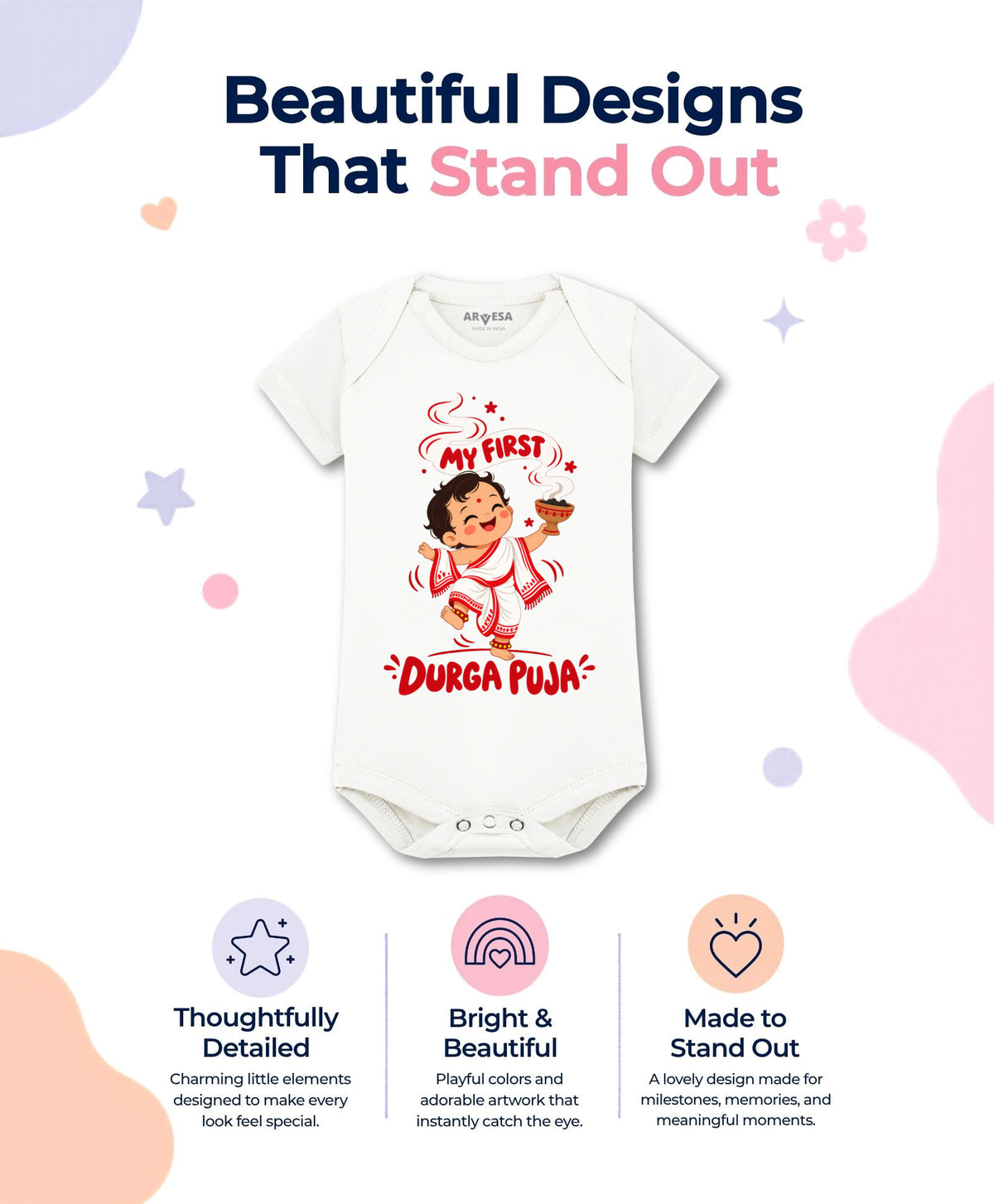 My First Durga Puja - Romper