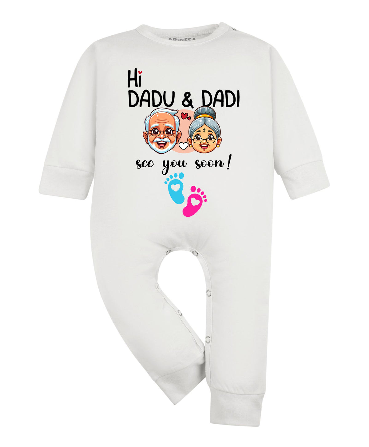 Hi Dadu & Dadi See You Soon Pregnancy Announcement - Jumpsuit
