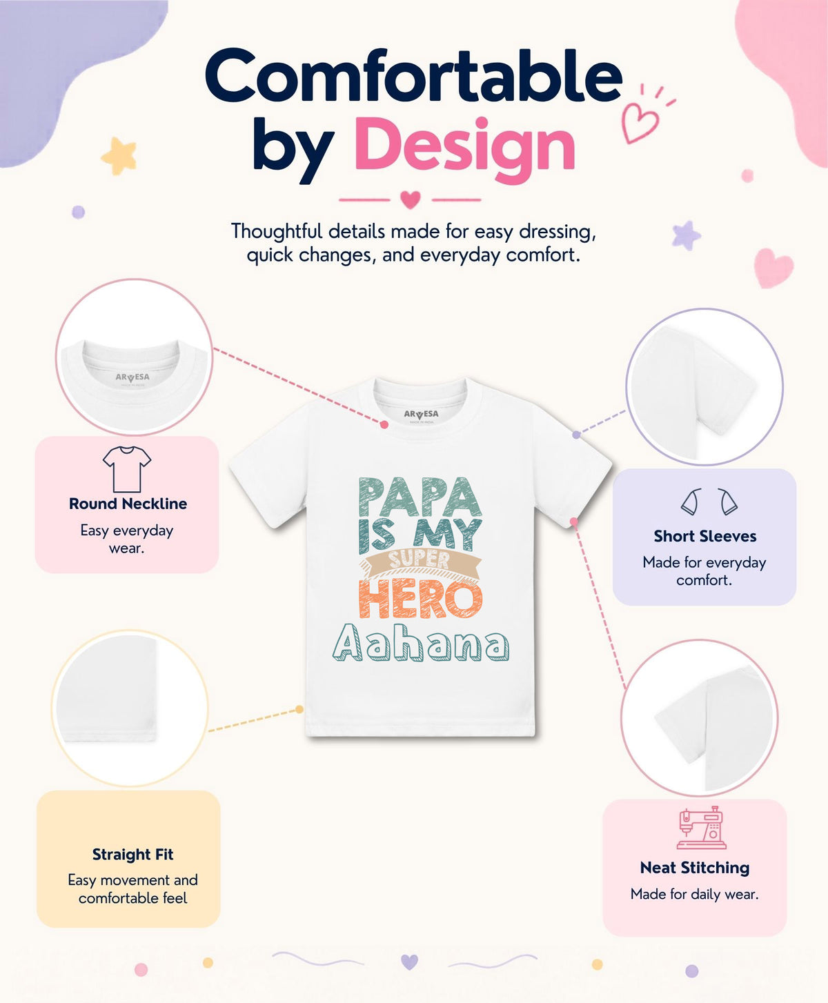 Yes | Papa Is My Super Hero Dad - T-shirt