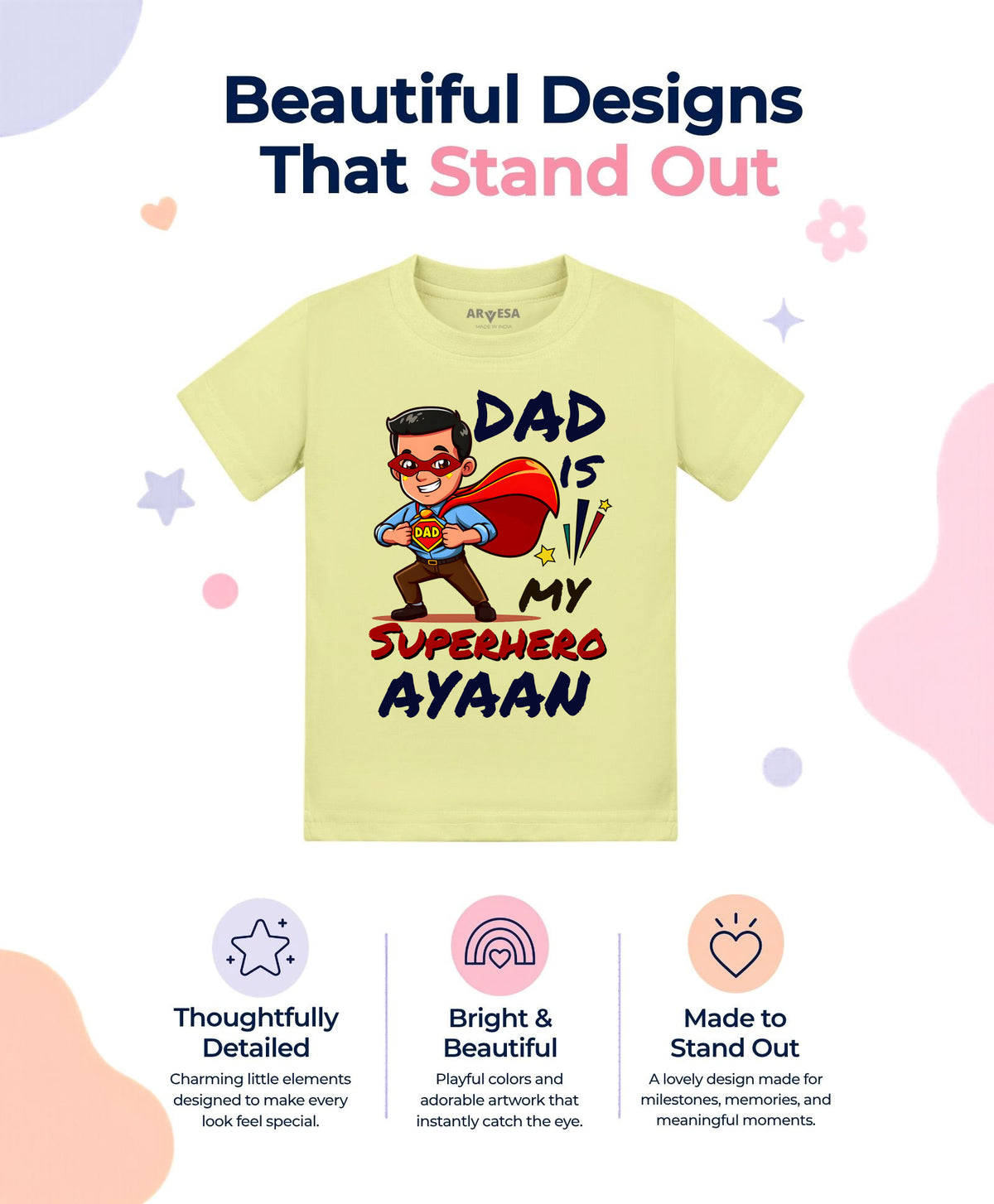 Yes | Dad Is My Superhero - T-shirt