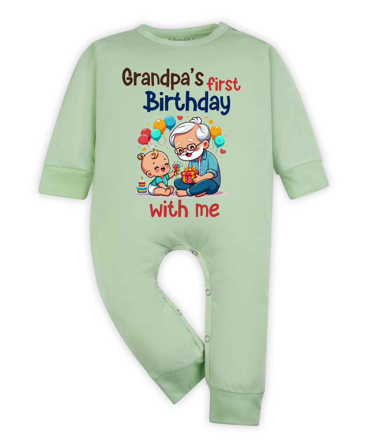 No | Grandpa's First Firthday With Me Family Birthday - Jumpsuit