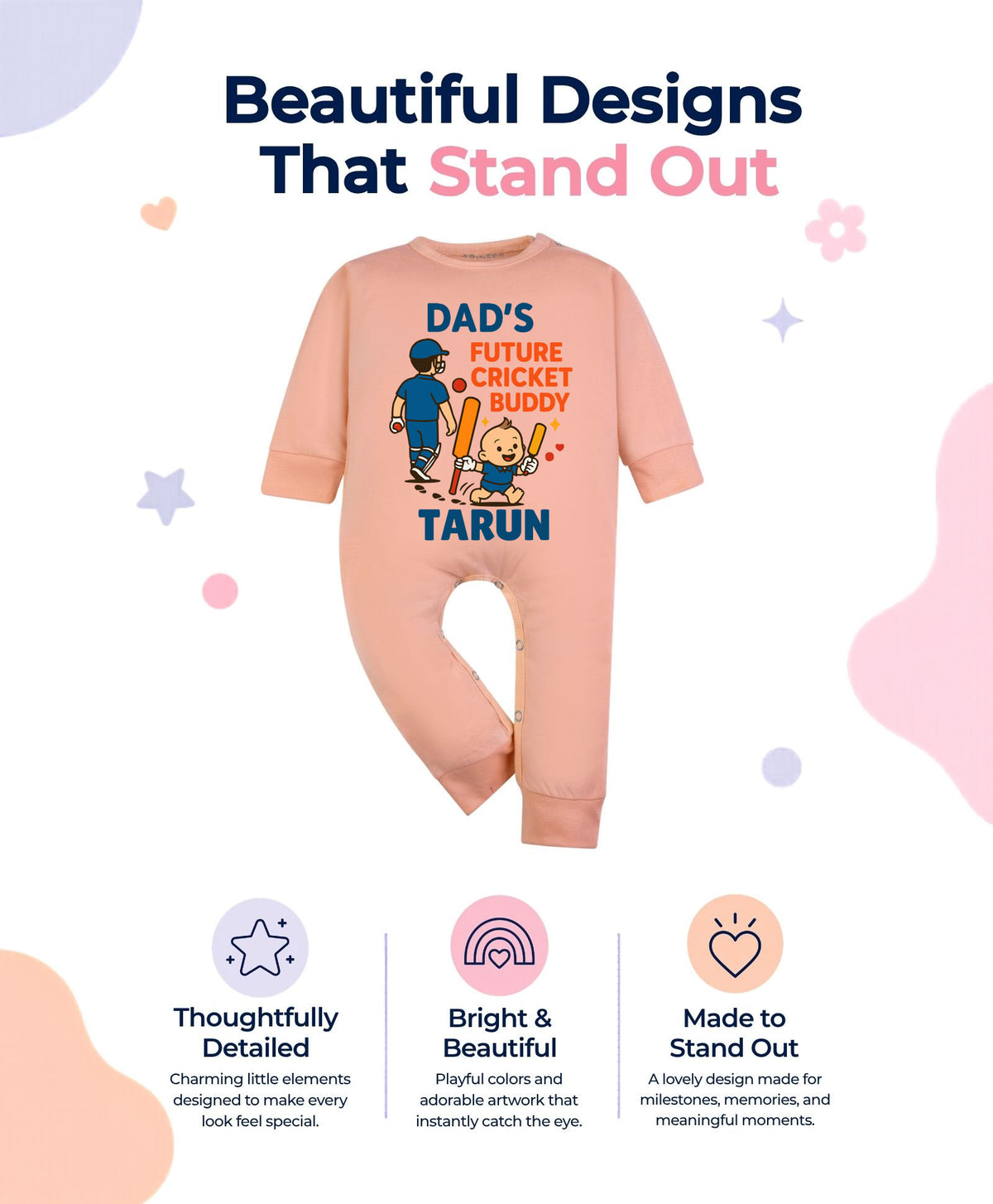 Yes | Dad's Future Cricket Buddy - Jumpsuit